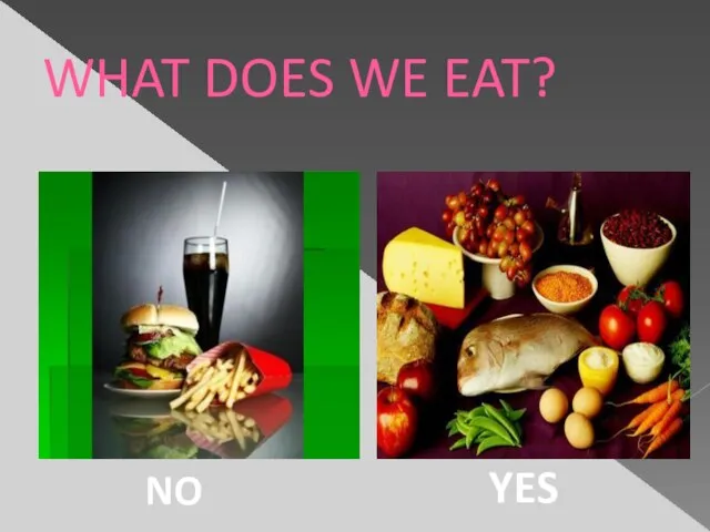 WHAT DOES WE EAT? NO YES