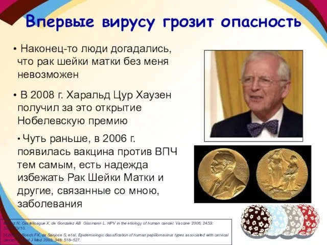 В 2008 г. Харальд Цур Хаузен получил за это открытие Нобелевскую премию