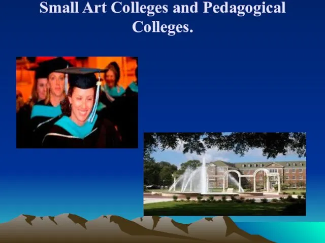 Small Art Colleges and Pedagogical Colleges.