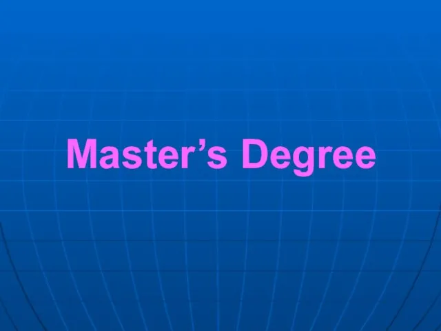 Master’s Degree