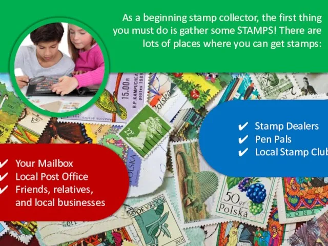 As a beginning stamp collector, the first thing you must do is