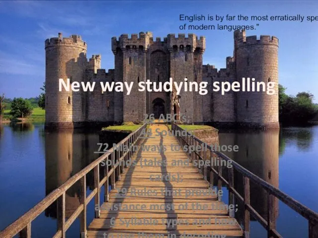 English is by far the most erratically spelled of modern languages." New