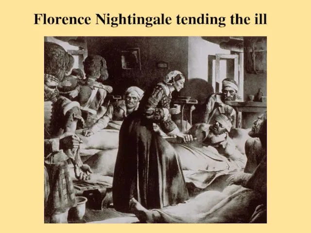 Florence Nightingale tending the ill