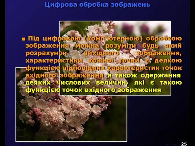 Цифрова обробка зображень М.Кононов © 2009 E-mail: mvk@univ.kiev.ua Під цифровою (комп’ютерною) обробкою