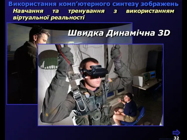 М.Кононов © 2009 E-mail: mvk@univ.kiev.ua Навчання та тренування з використанням віртуальної реальності