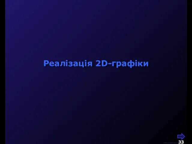 М.Кононов © 2009 E-mail: mvk@univ.kiev.ua Реалізація 2D-графіки