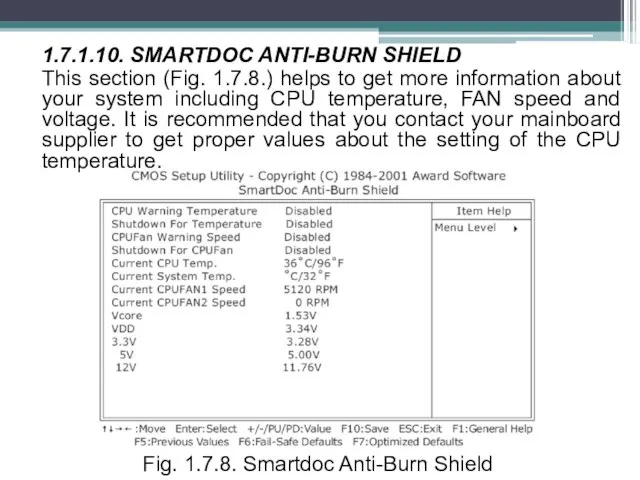 1.7.1.10. SMARTDOC ANTI-BURN SHIELD This section (Fig. 1.7.8.) helps to get more