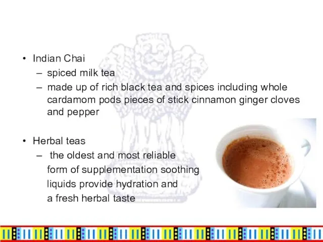 Indian Chai spiced milk tea made up of rich black tea and