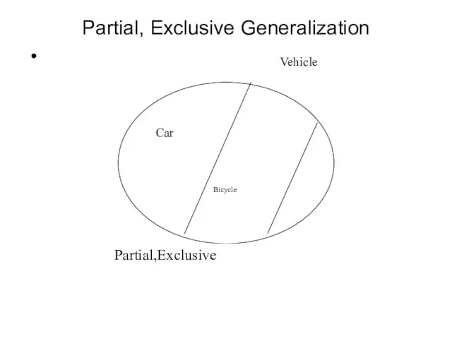 Partial, Exclusive Generalization