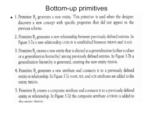 Bottom-up primitives