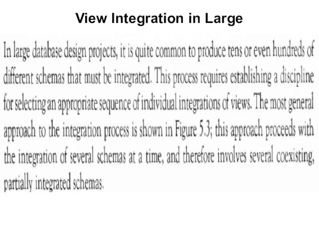View Integration in Large