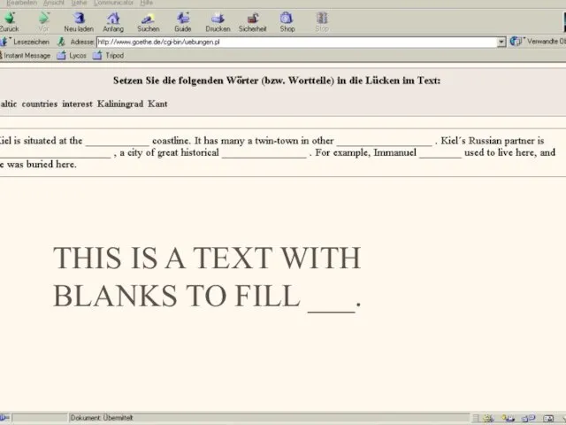* THIS IS A TEXT WITH BLANKS TO FILL ___.