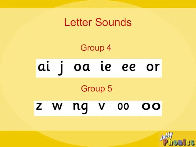 Letter Sounds Group 4 Group 5