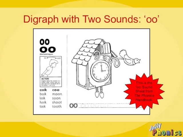 Digraph with Two Sounds: ‘oo’ This is the ‘oo’ Sound Sheet from The Phonics Handbook.