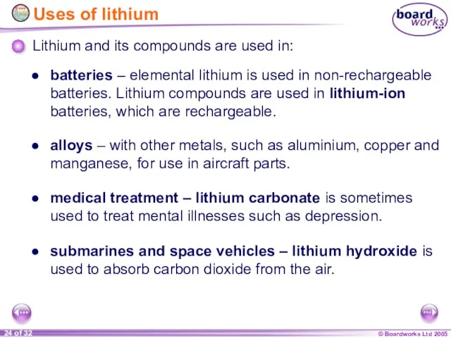 Uses of lithium medical treatment – lithium carbonate is sometimes used to