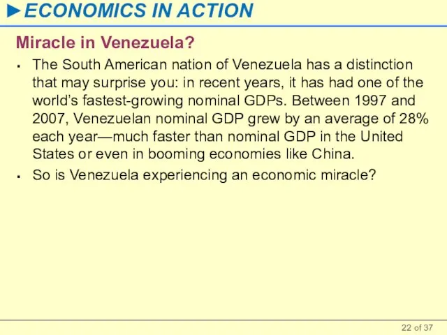 Miracle in Venezuela? The South American nation of Venezuela has a distinction