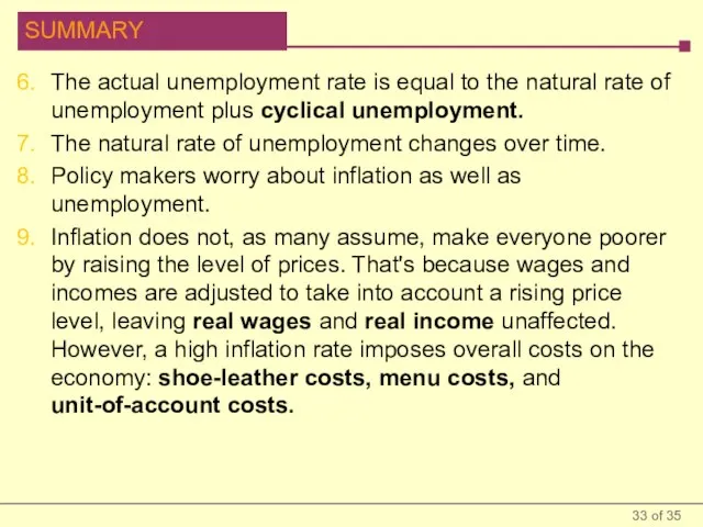 The actual unemployment rate is equal to the natural rate of unemployment