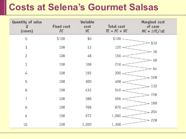 Costs at Selena’s Gourmet Salsas