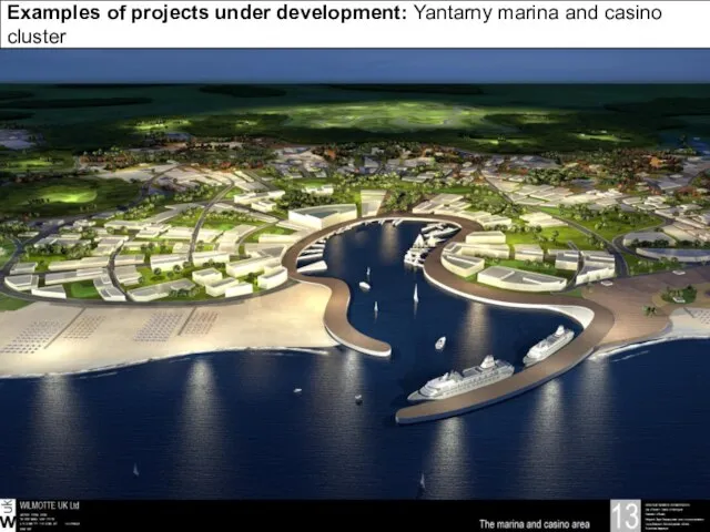 Examples of projects under development: Yantarny marina and casino cluster CONCEPT PHASE