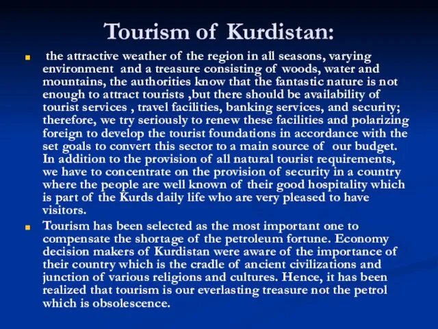 Tourism of Kurdistan: the attractive weather of the region in all seasons,