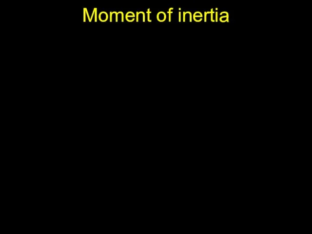 Moment of inertia is the angular speed