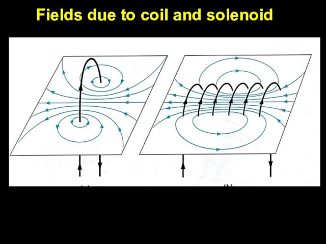 Fields due to coil and solenoid