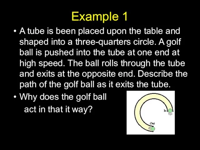 Example 1 A tube is been placed upon the table and shaped