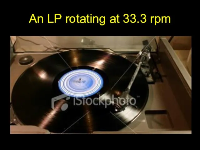 An LP rotating at 33.3 rpm