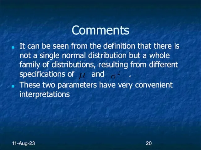 11-Aug-23 Comments It can be seen from the definition that there is