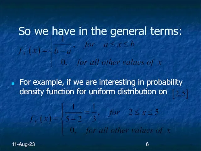 11-Aug-23 So we have in the general terms: For example, if we