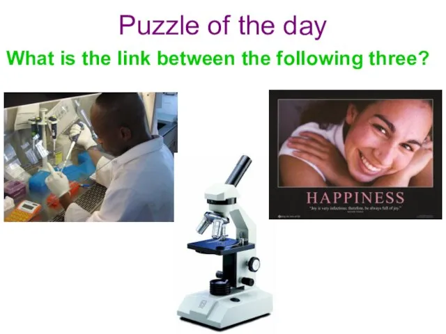 Puzzle of the day What is the link between the following three?