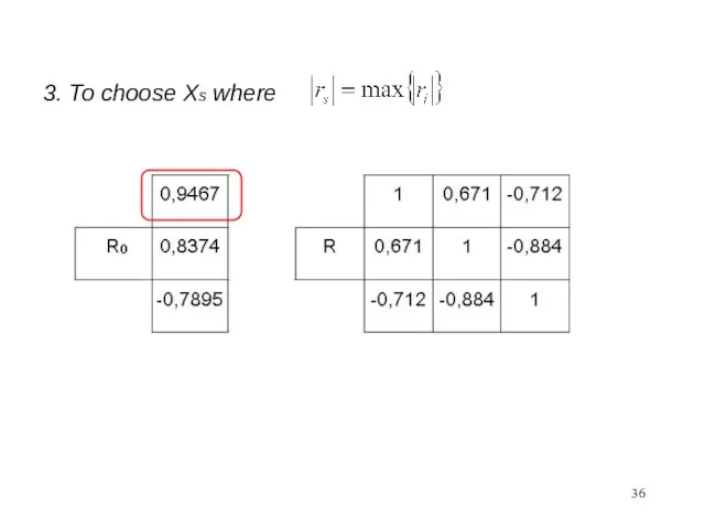 3. To choose Xs where