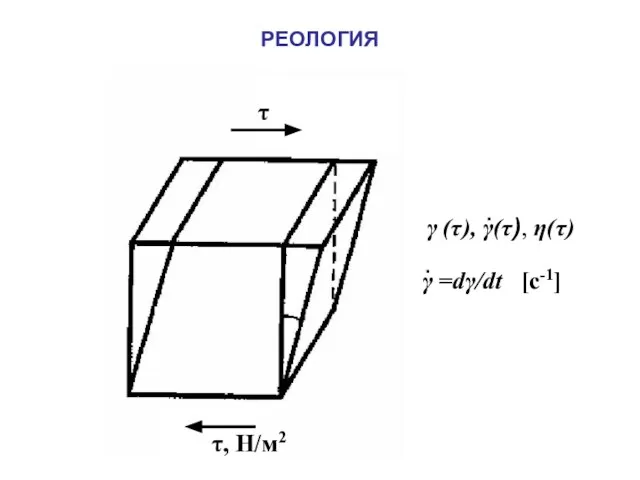 РЕОЛОГИЯ τ τ, Н/м2