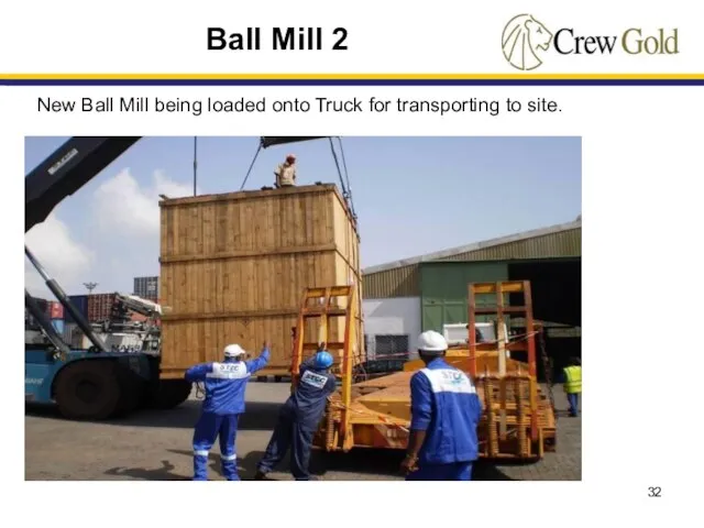 Ball Mill 2 New Ball Mill being loaded onto Truck for transporting to site.
