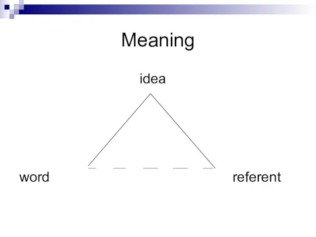Meaning idea word referent