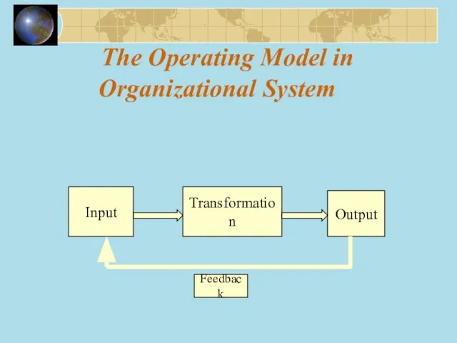 The Operating Model in Organizational System