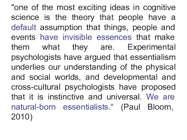 "one of the most exciting ideas in cognitive science is the theory