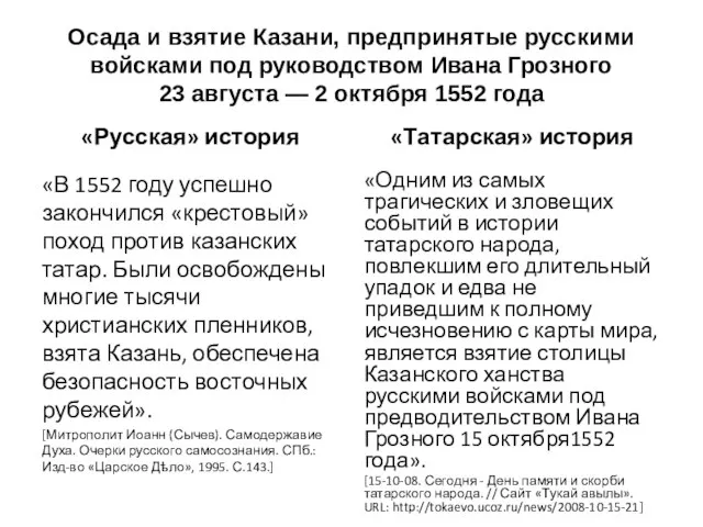 Осада и взятие Казани, предпринятые русскими войсками под руководством Ивана Грозного 23