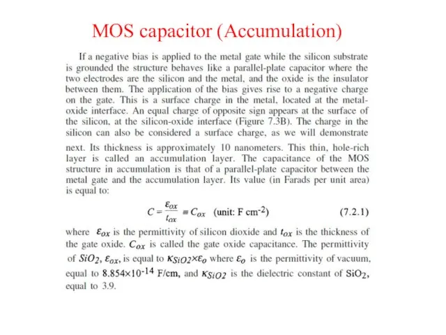 MOS capacitor (Accumulation)