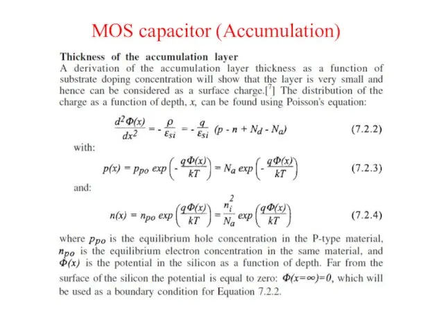 MOS capacitor (Accumulation)