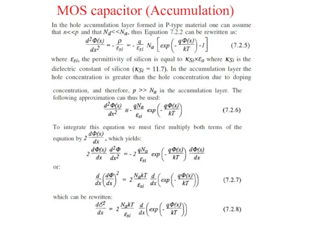 MOS capacitor (Accumulation)