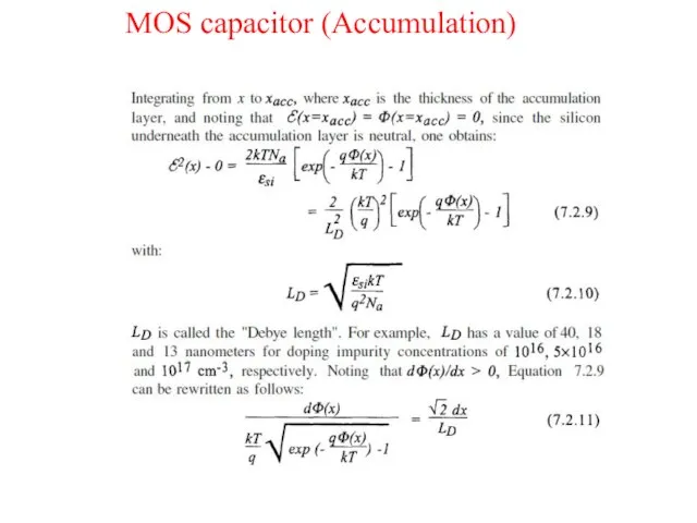 MOS capacitor (Accumulation)