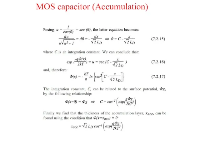 MOS capacitor (Accumulation)