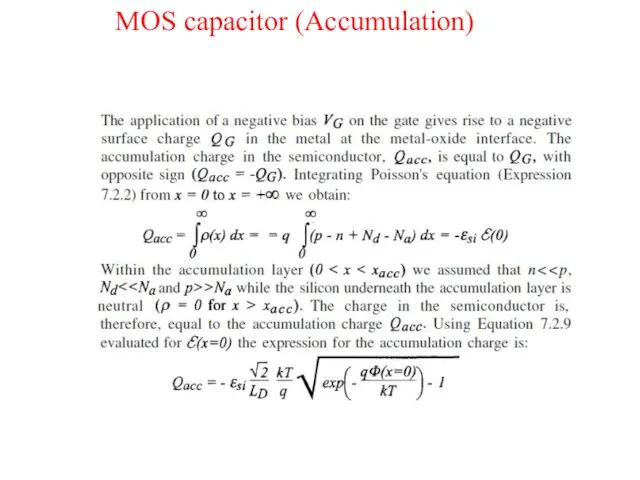 MOS capacitor (Accumulation)