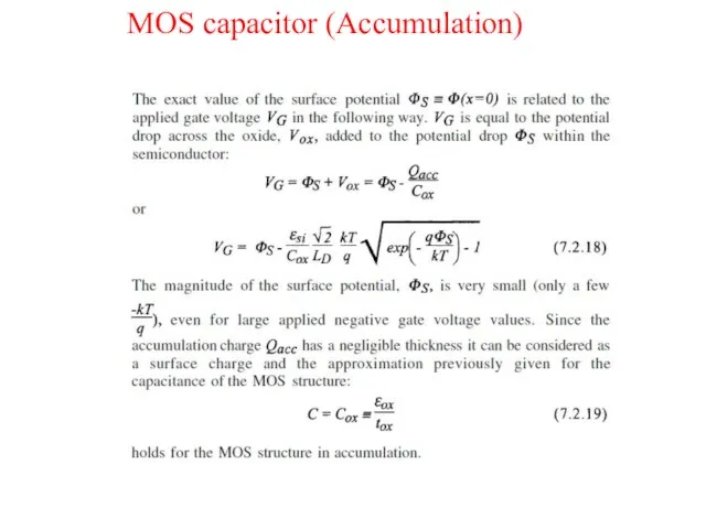 MOS capacitor (Accumulation)