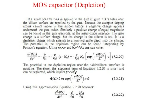 MOS capacitor (Depletion)