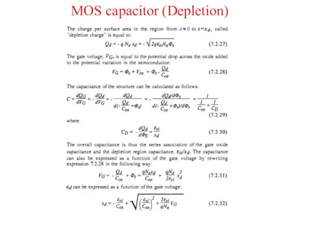 MOS capacitor (Depletion)