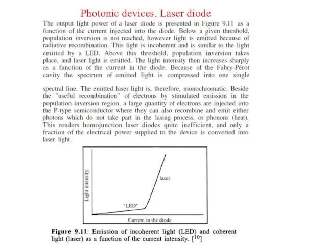 Photonic devices. Laser diode