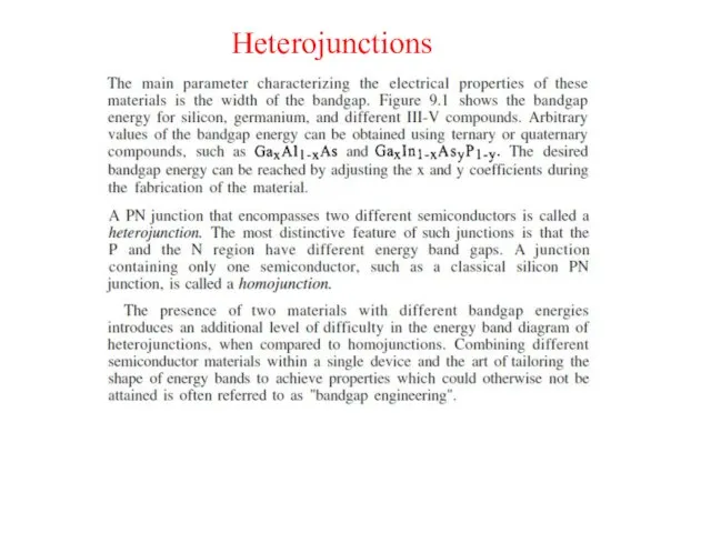 Heterojunctions