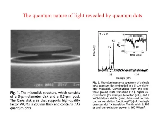 The quantum nature of light revealed by quantum dots